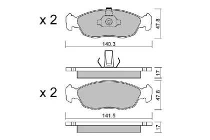 Комплект тормозных колодок (AISIN: BPCI-1004)